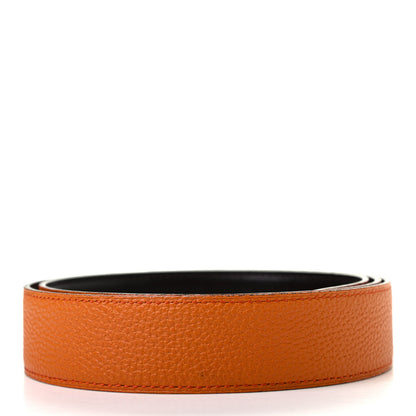 Hermes Box Togo 32mm Belt Strap 90 Chocolate Orange 2 of 6