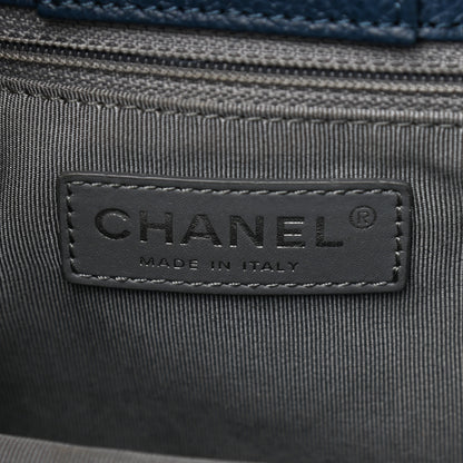Chanel Calfskin Small Cerf Executive Shopper Tote Navy 6 of 15