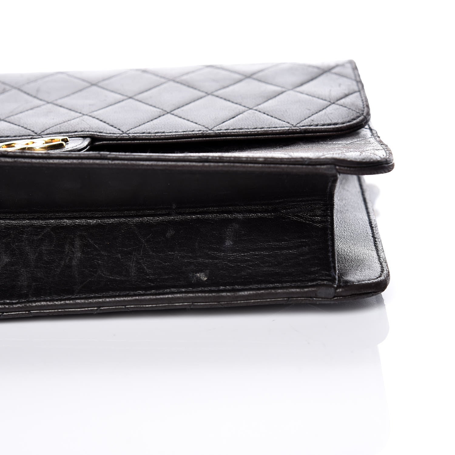 Chanel Lambskin Quilted Medium Single Flap Black 14 of 21