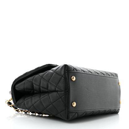 Chanel Caviar Lizard Quilted Small Coco Handle Flap Black 4 of 12