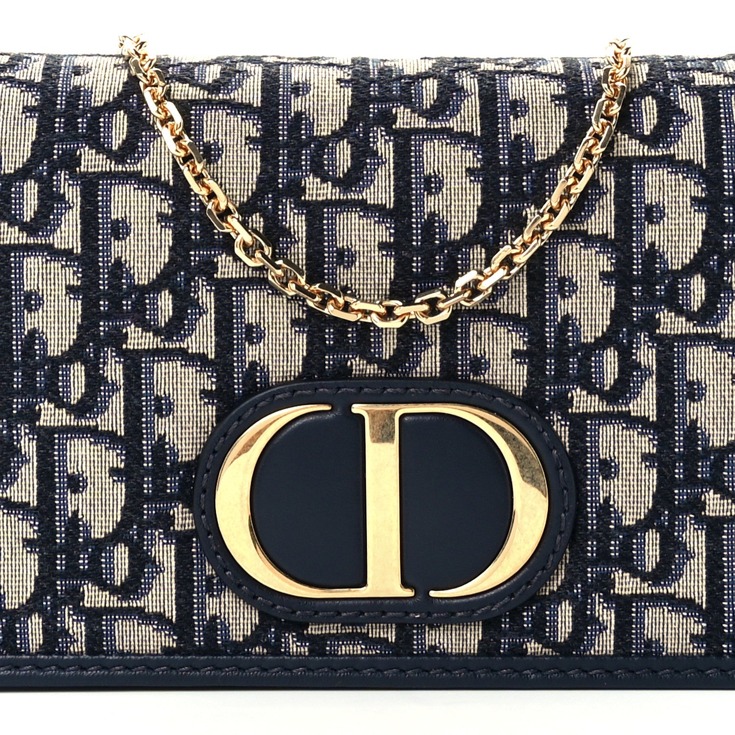 Christian Dior Oblique 30 Montaigne 2-In-1 Pouch Blue 8 of 10