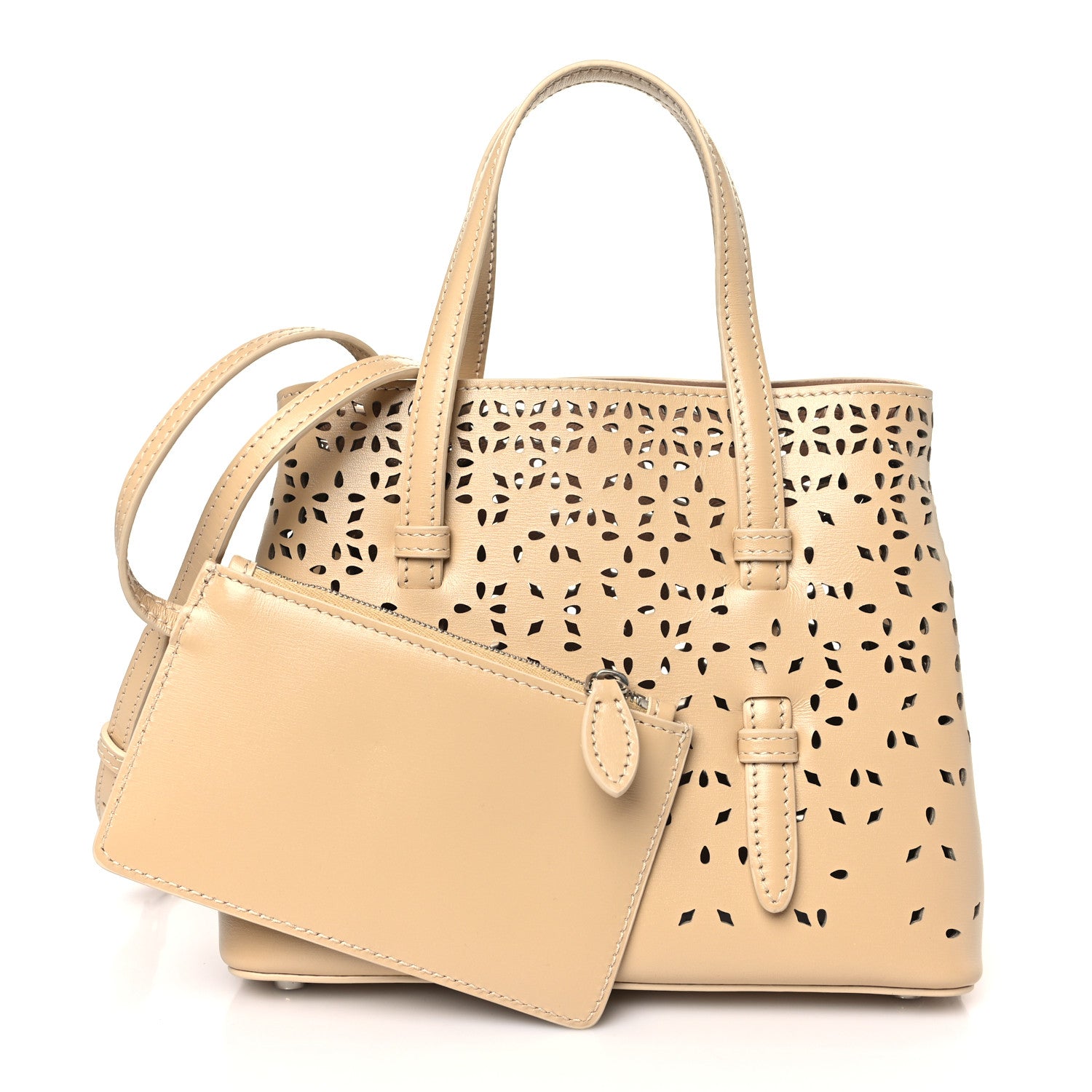 Alaia Palmelatto Calfskin Fiori Degrade Mina 20 Bag Sable 1 of 9