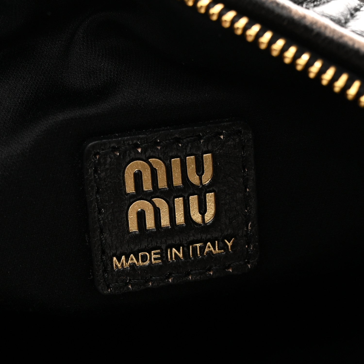Miu Miu Nappa Matelasse Pouch Sand Coffee 6 of 9