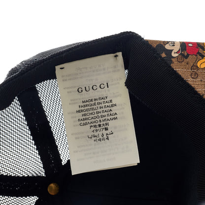Gucci X DISNEY Mini Vintage GG Supreme Monogram Mickey Mouse Baseball Hat XS Beige Vintage Sun Oil 8 of 9