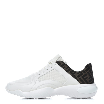 Fendi Vitello Technical Mesh FF Mens Sneakers 12 Ultra White Maya Black 1 of 9