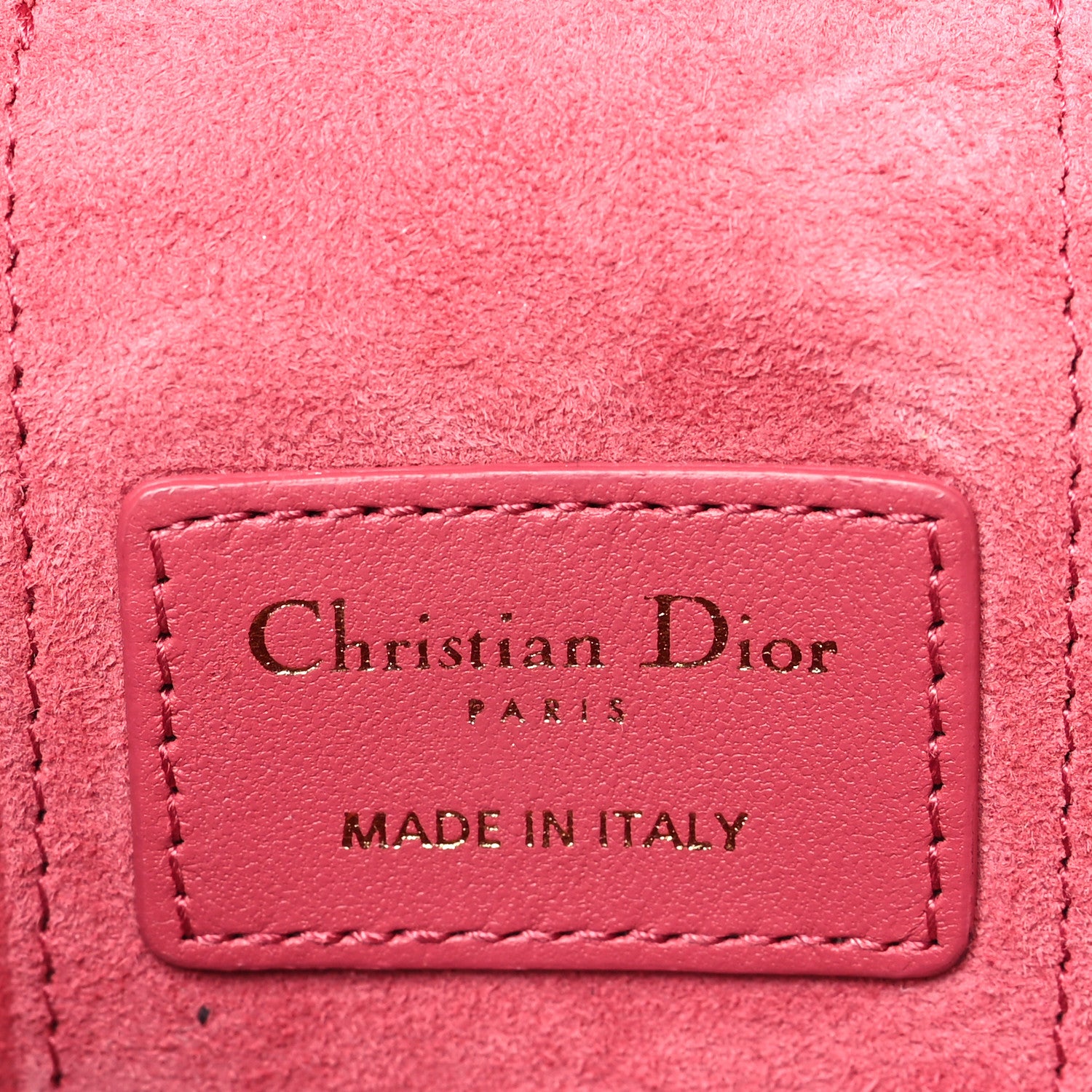 Christian Dior Lambskin Cannage Micro Vanity Case Strawberry Pink 5 of 11