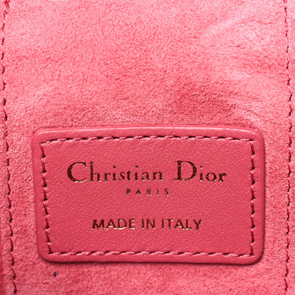 Christian Dior Lambskin Cannage Micro Vanity Case Strawberry Pink 5 of 11