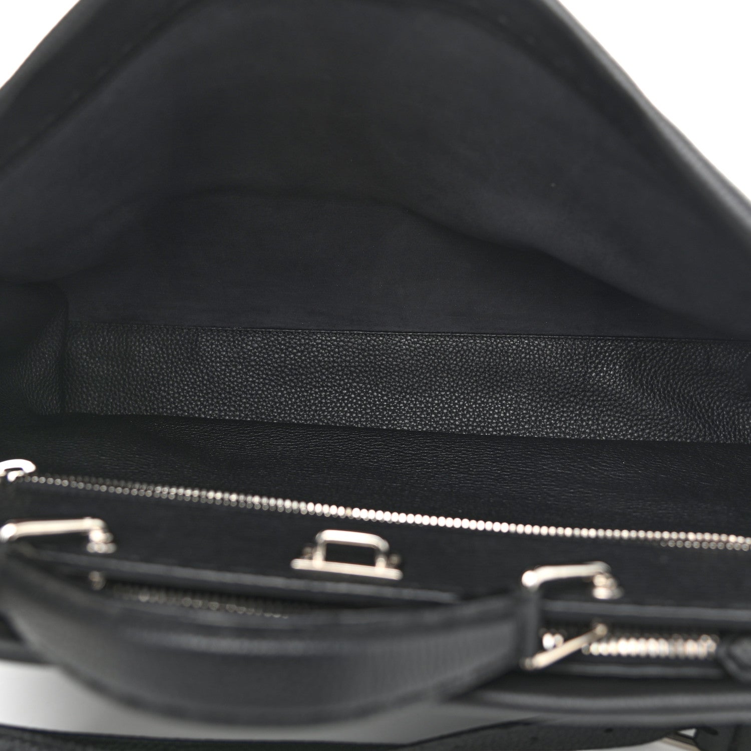 Fendi Cuoio Romano Selleria Large Mens Peekaboo Iconic Essential Satchel Black 5 of 12