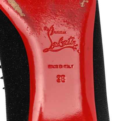 Christian Louboutin Mini Glitter Anjalina Flats 38 Black 6 of 9