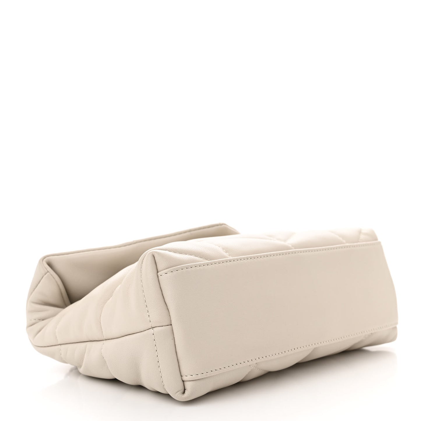 Lambskin Quilted Toy Loulou Puffer Monogram Chain Satchel Crema Soft