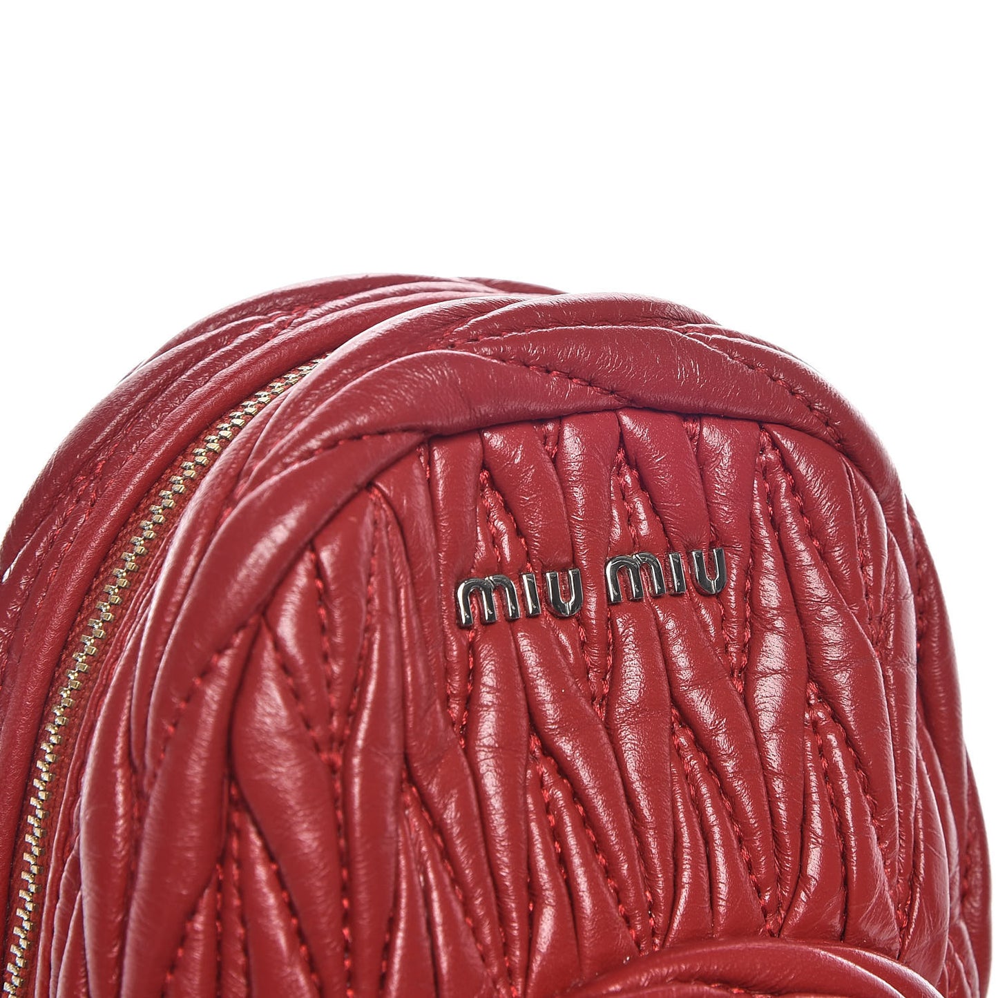 Nappa Matelasse Lux Mini Backpack Rosso