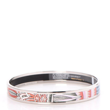 Hermes Enamel Printed Narrow La Marche de Savana Bracelet 65 Romantique 5 of 6