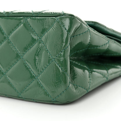 Chanel Distressed Patent Quilted 2.55 Reissue 227 Flap Green 10 of 10