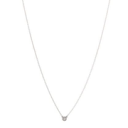 Tiffany Sterling Silver Diamond .10ct Elsa Peretti Diamonds by the Yard Pendant Necklace 1 of 13