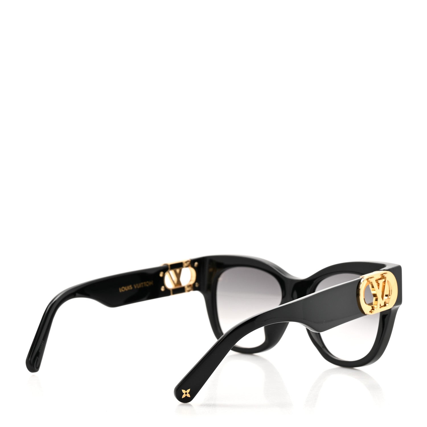 Louis Vuitton Acetate LV Link Square Sunglasses Z1568W Black 4 of 8