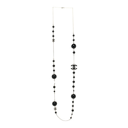 Chanel Ruthenium Bead Crystal Necklace Black 3 of 5