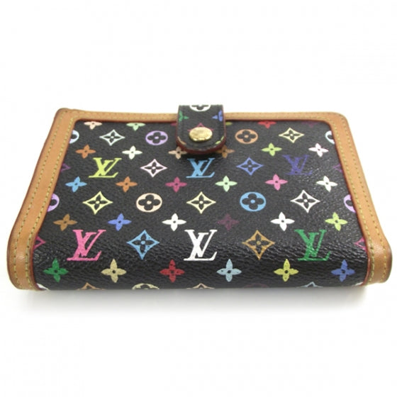 Monogram Multicolor French Purse Wallet Black