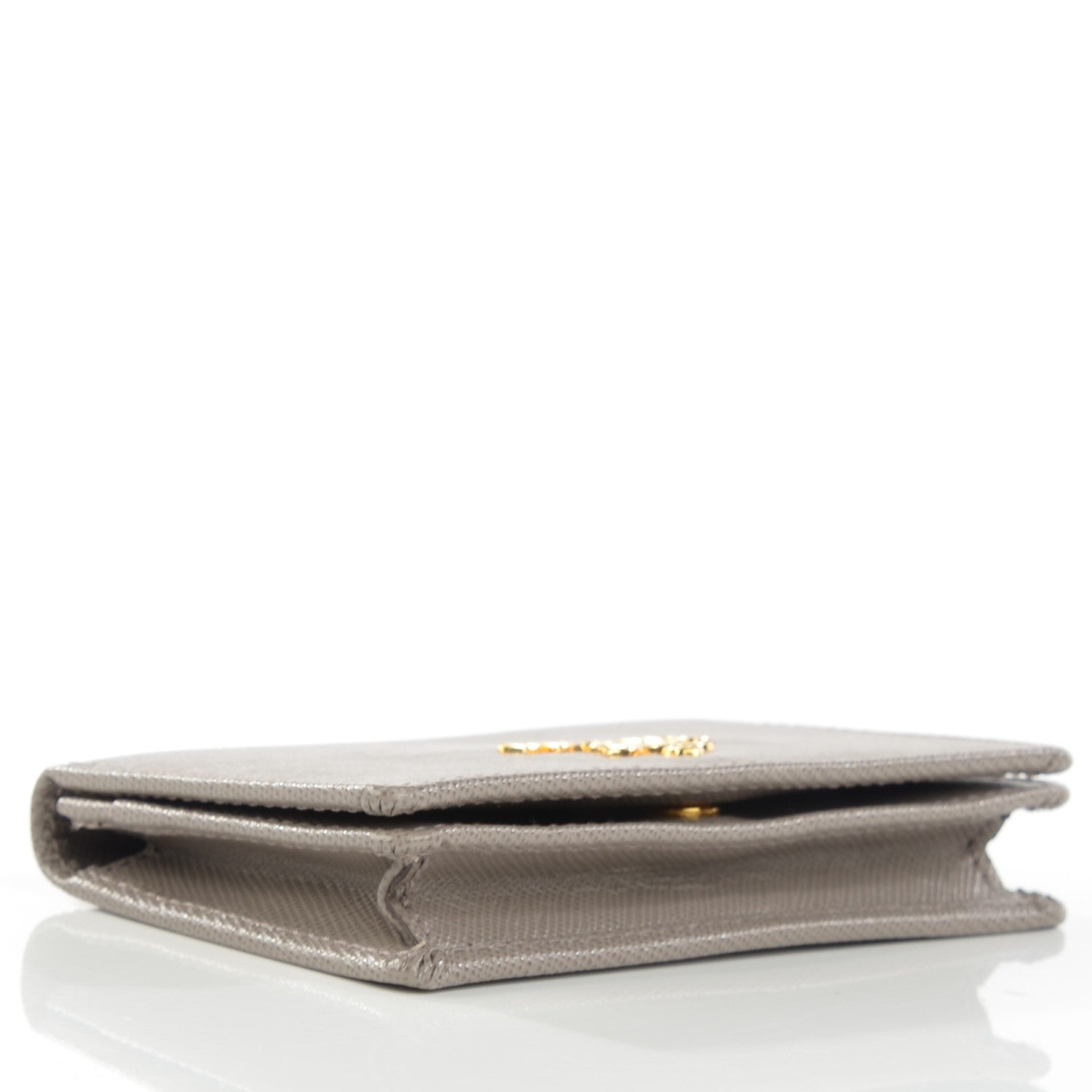 Prada Saffiano Metal Bi-Fold Card Holder Wallet Argilla 5 of 10
