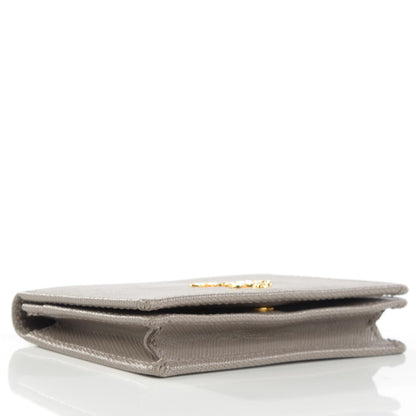 Prada Saffiano Metal Bi-Fold Card Holder Wallet Argilla 5 of 10