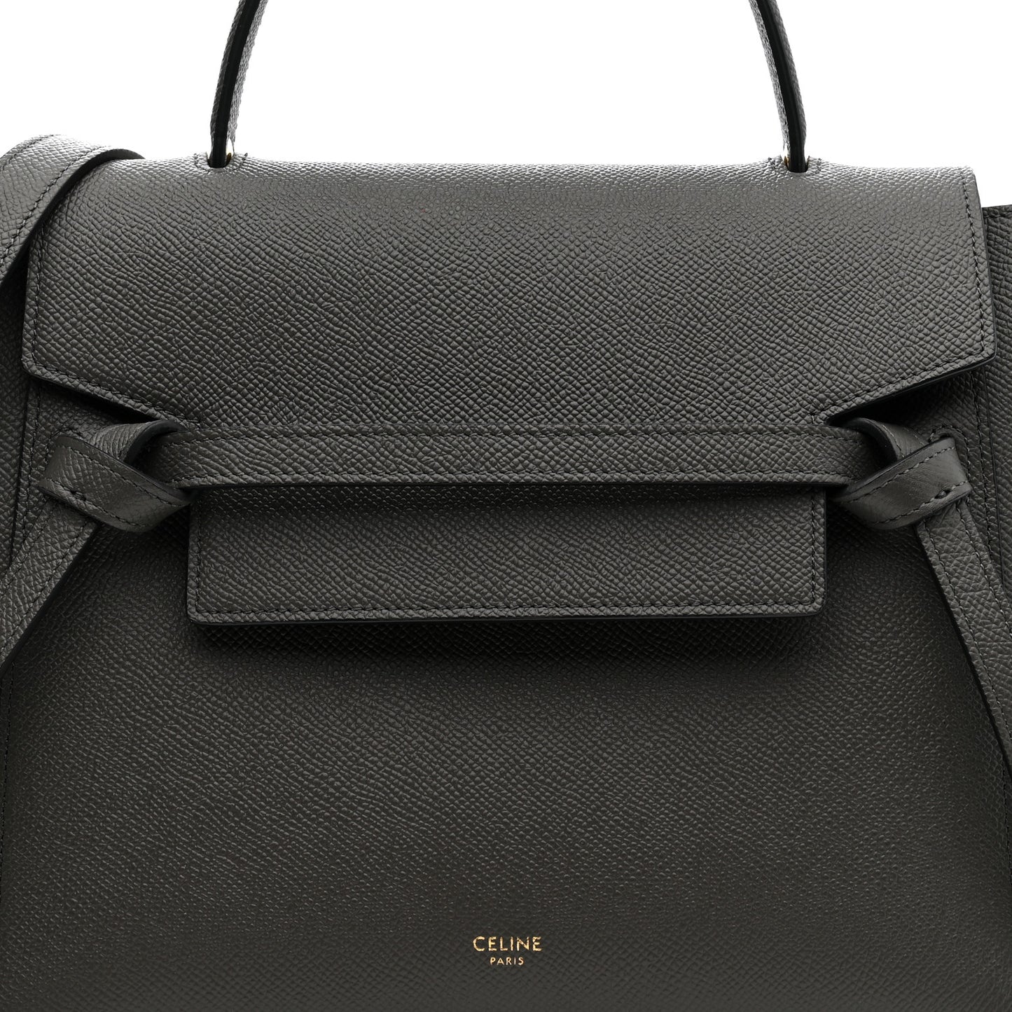 Grained Calfskin Micro Belt Bag Grey