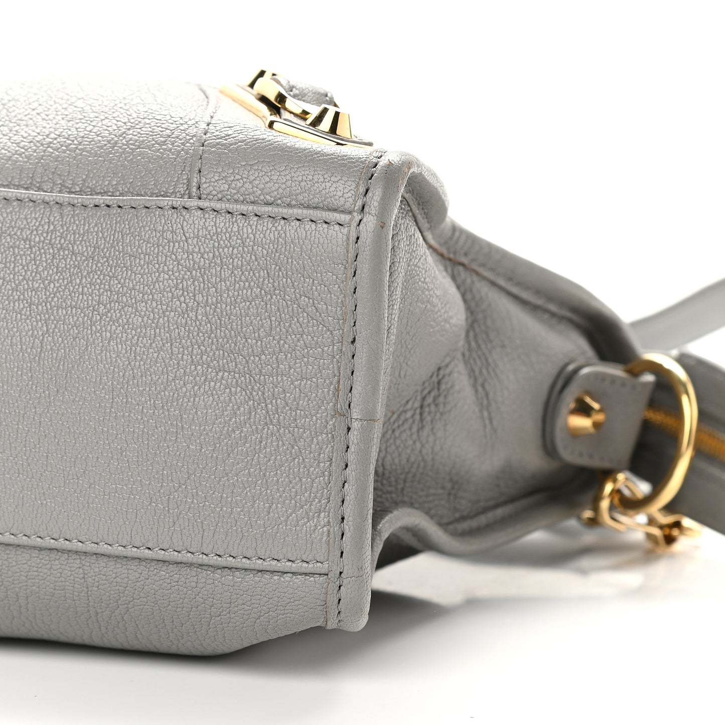 Chevre Gold Metallic Edge Hardware S City Gris Haussmannien