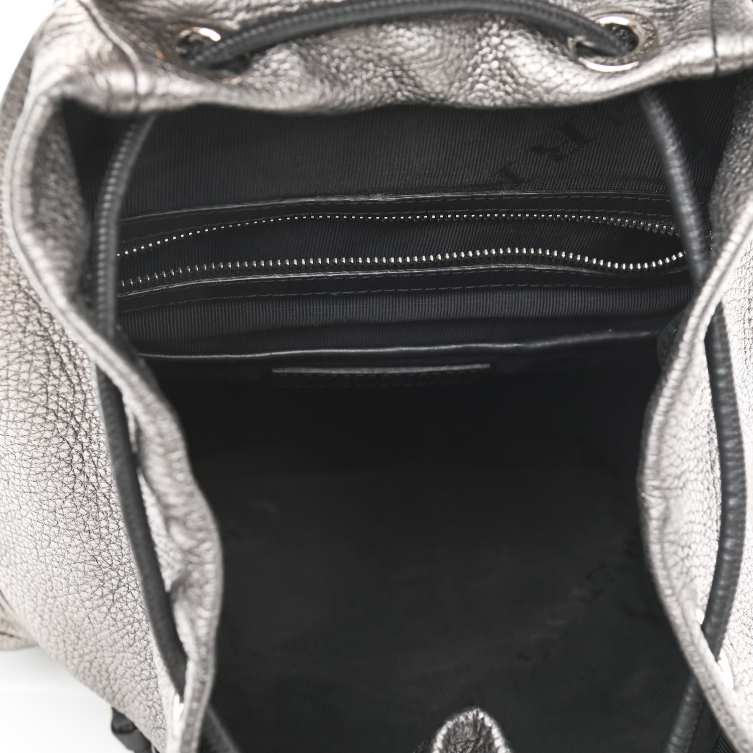 Burberry Metallic Deerskin Medium Rucksack Backpack Dark Grey 5 of 13