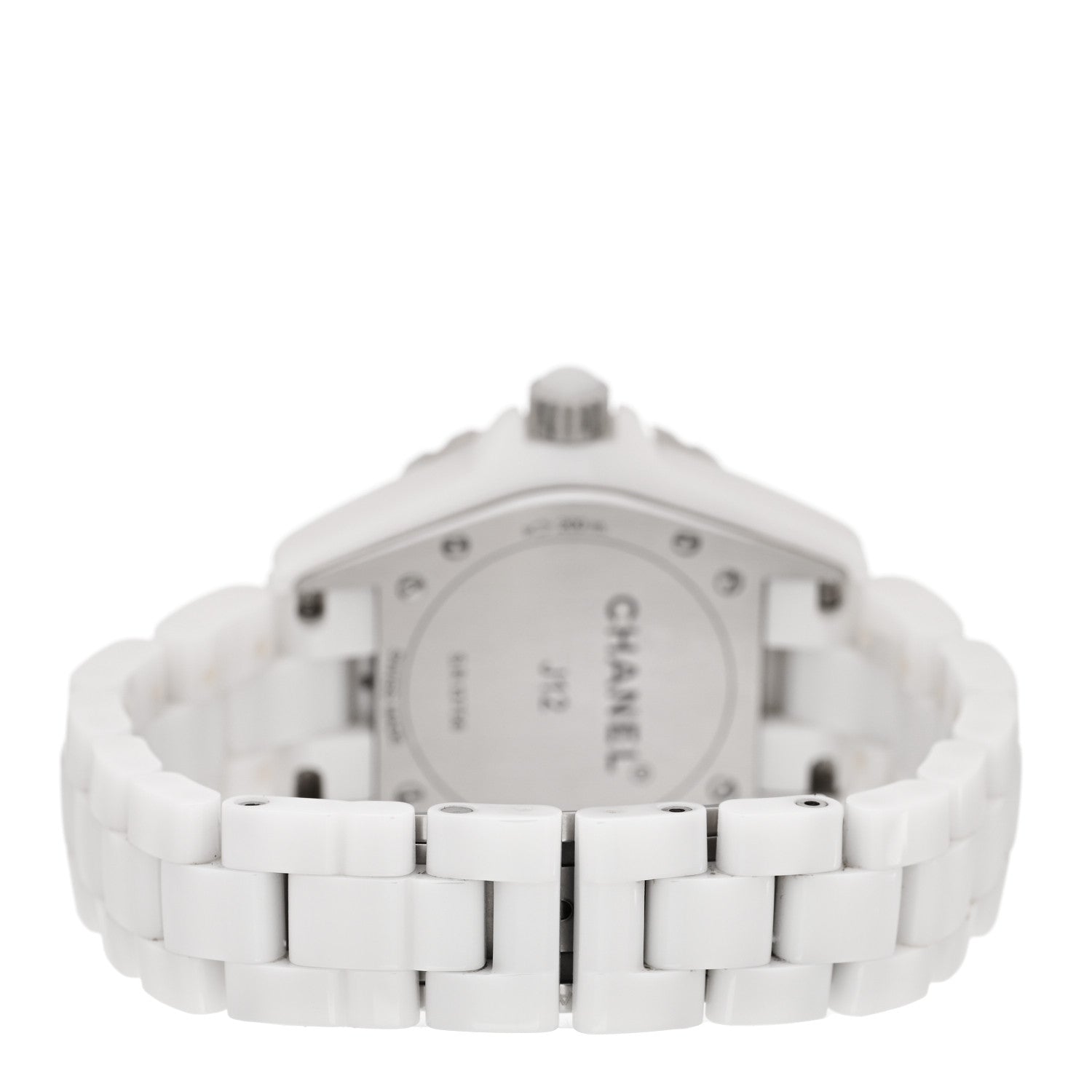 Chanel Stainless Steel Ceramic Diamond Pave Bezel 33mm J12 Quartz Watch White 3 of 5