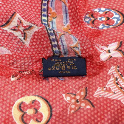 Louis Vuitton Silk Pop Monogram Stole Flamingo 3 of 4