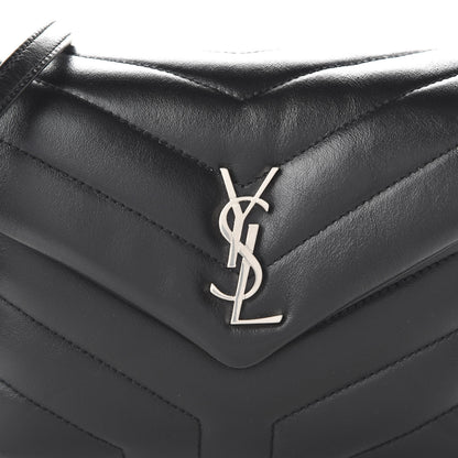Saint Laurent Calfskin Y Quilted Monogram Toy Loulou Crossbody Bag Black 9 of 9