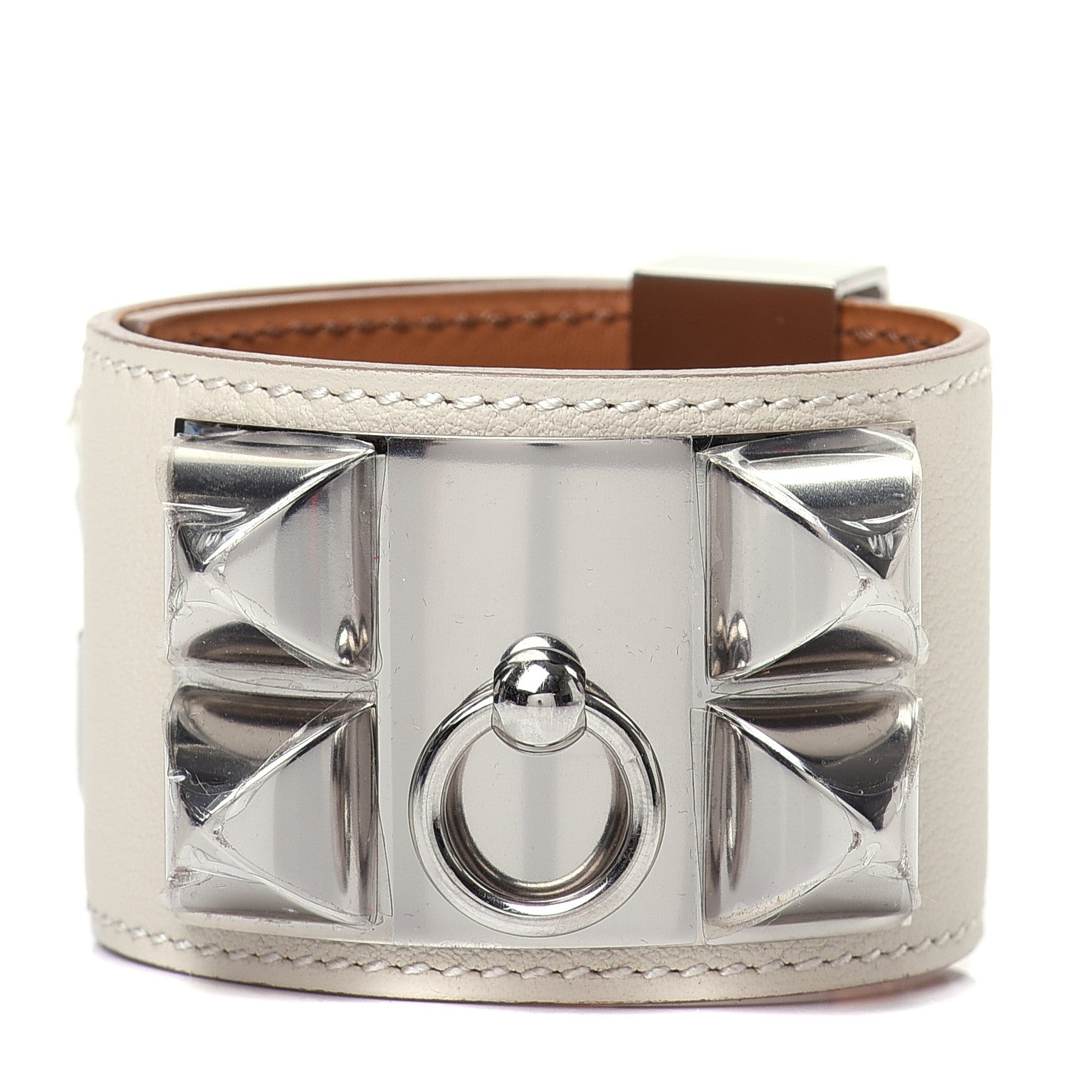 Hermes Swift Collier de Chien CDC Bracelet S Craie 1 of 5