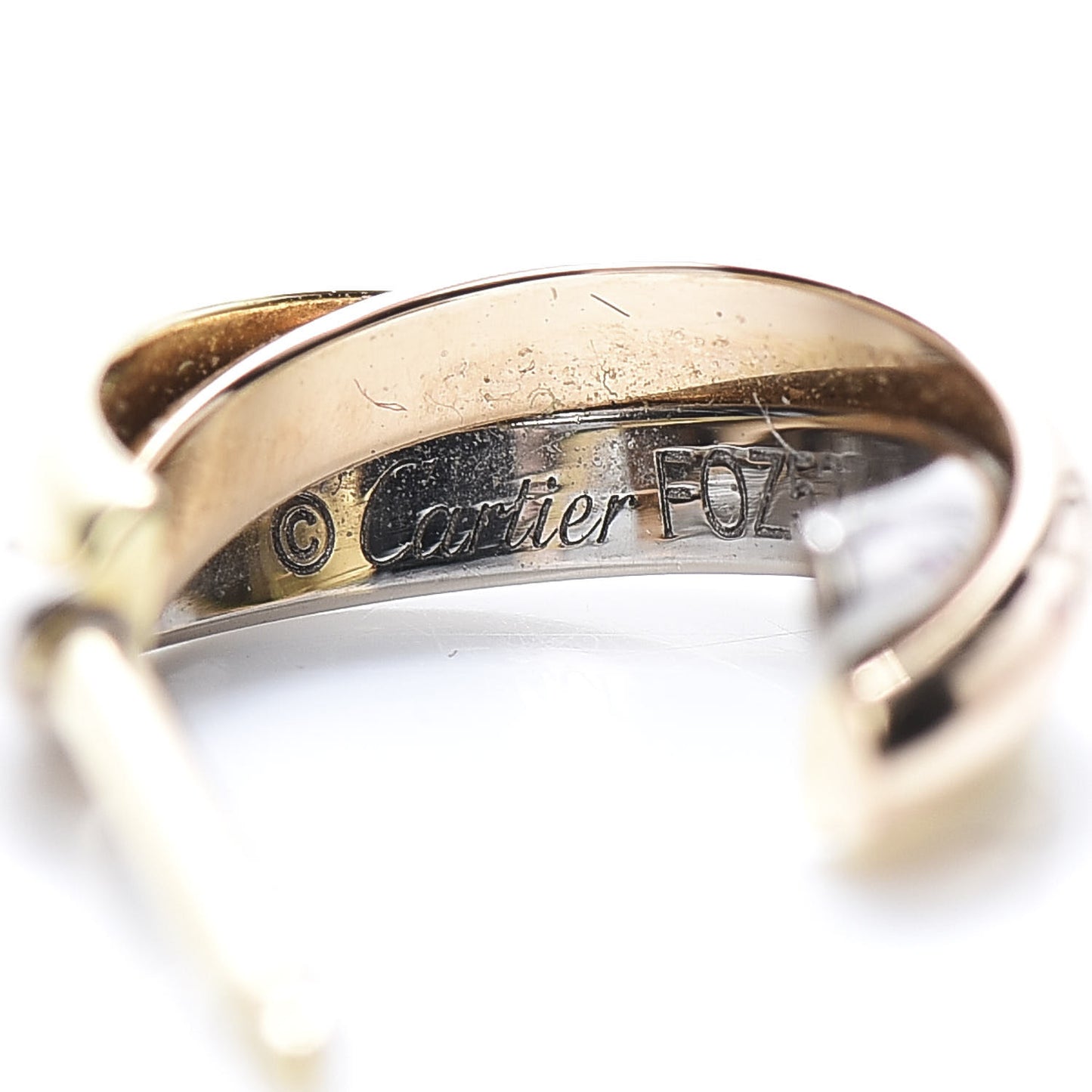 18K Pink Yellow White Gold 13mm Trinity Hoop Earrings