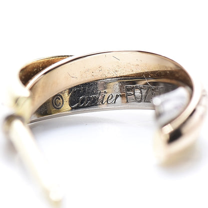 Cartier 18K Pink Yellow White Gold 13mm Trinity Hoop Earrings 4 of 6