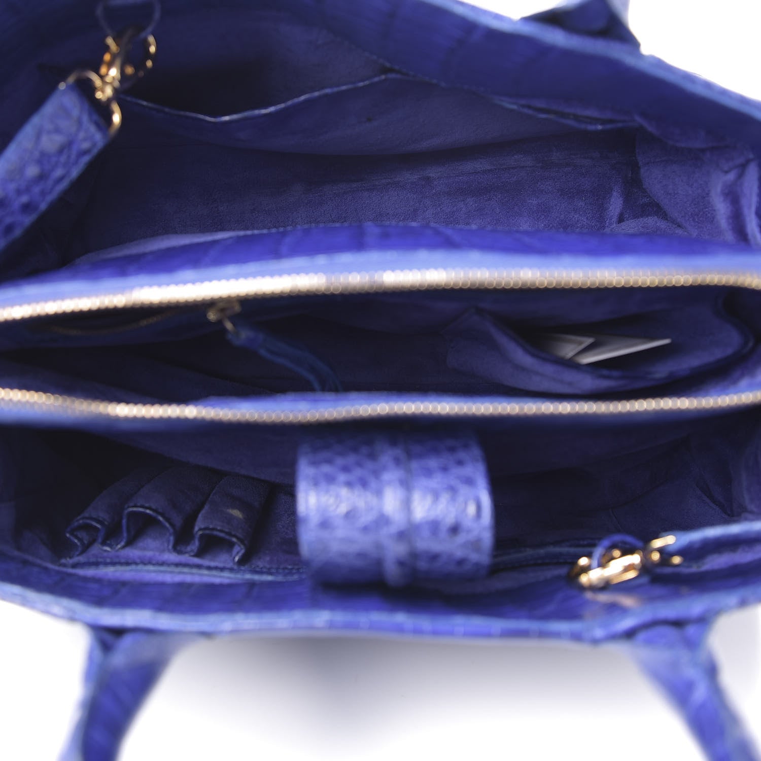 Nancy Gonzalez Crocodile Cristina Satchel Electric Blue 5 of 13