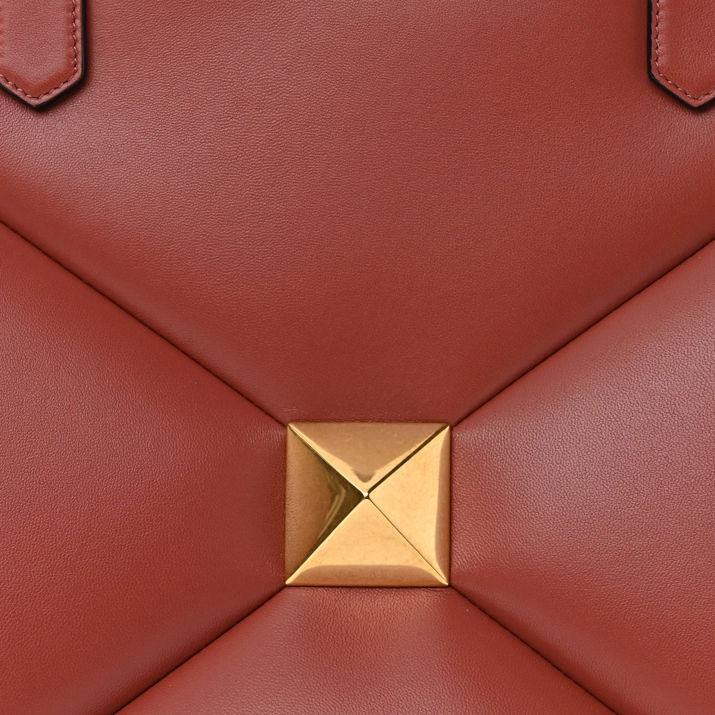 Nappa Large One Stud Handbag Gingerbread