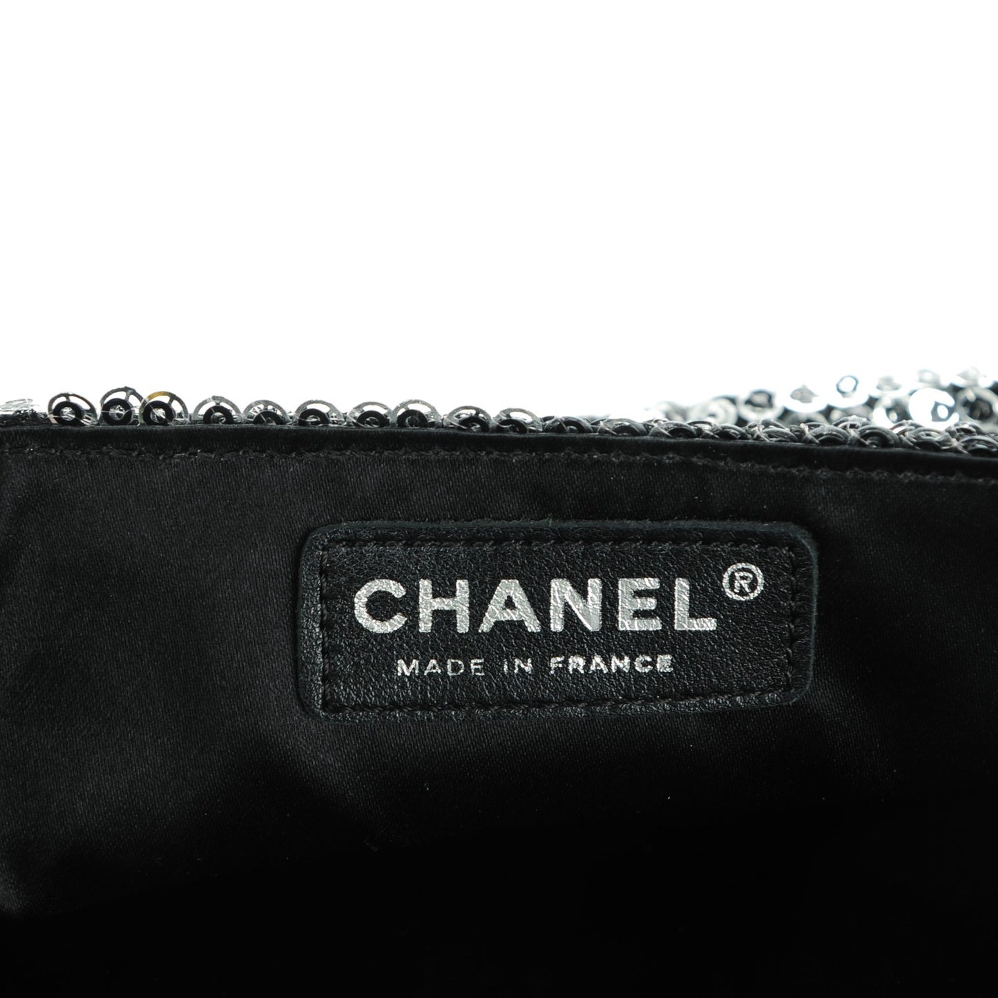 Sequin East West Flap Dark Silver