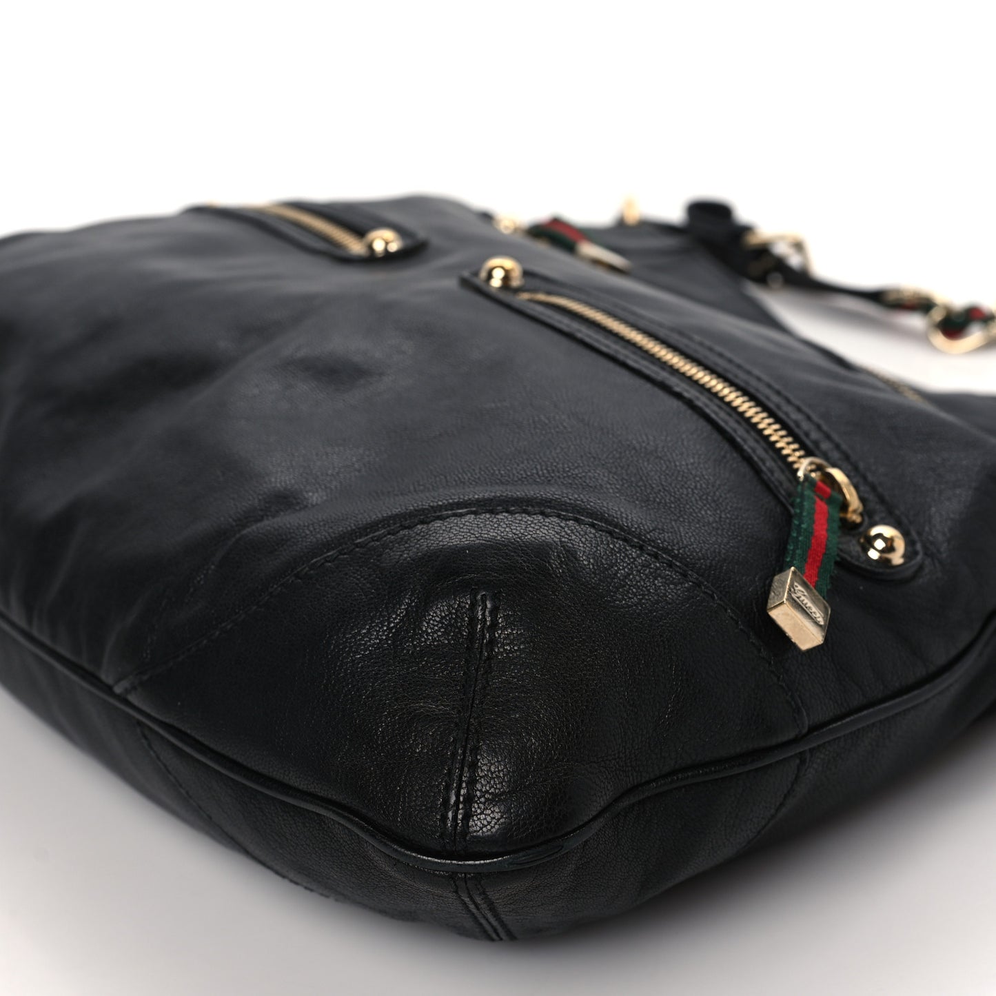 Calfskin Medium Capri Shoulder Bag Black