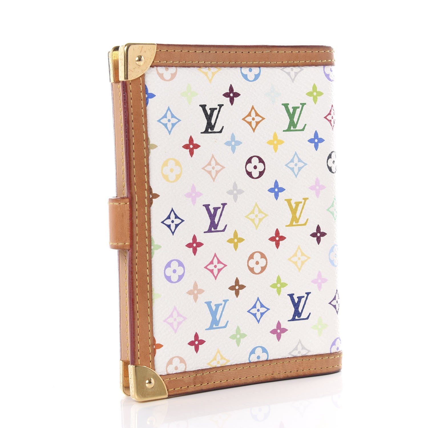 Louis Vuitton Monogram Multicolor Small Ring Agenda Cover White 2 of 7