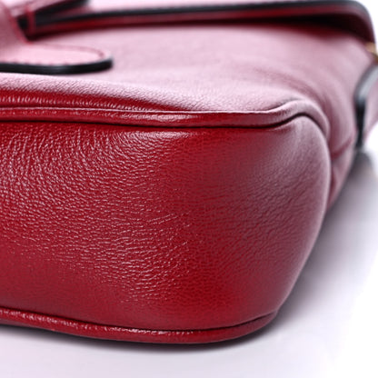 Gucci New Sakai Calfskin Lux Small Dahlia Messenger Shoulder Bag New Cherry Red 11 of 12