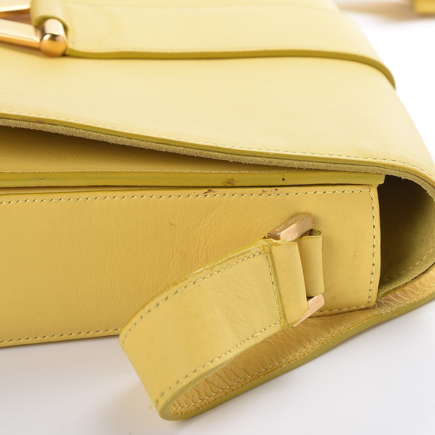 Saint Laurent Calfskin Classic Y Satchel Yellow 14 of 15