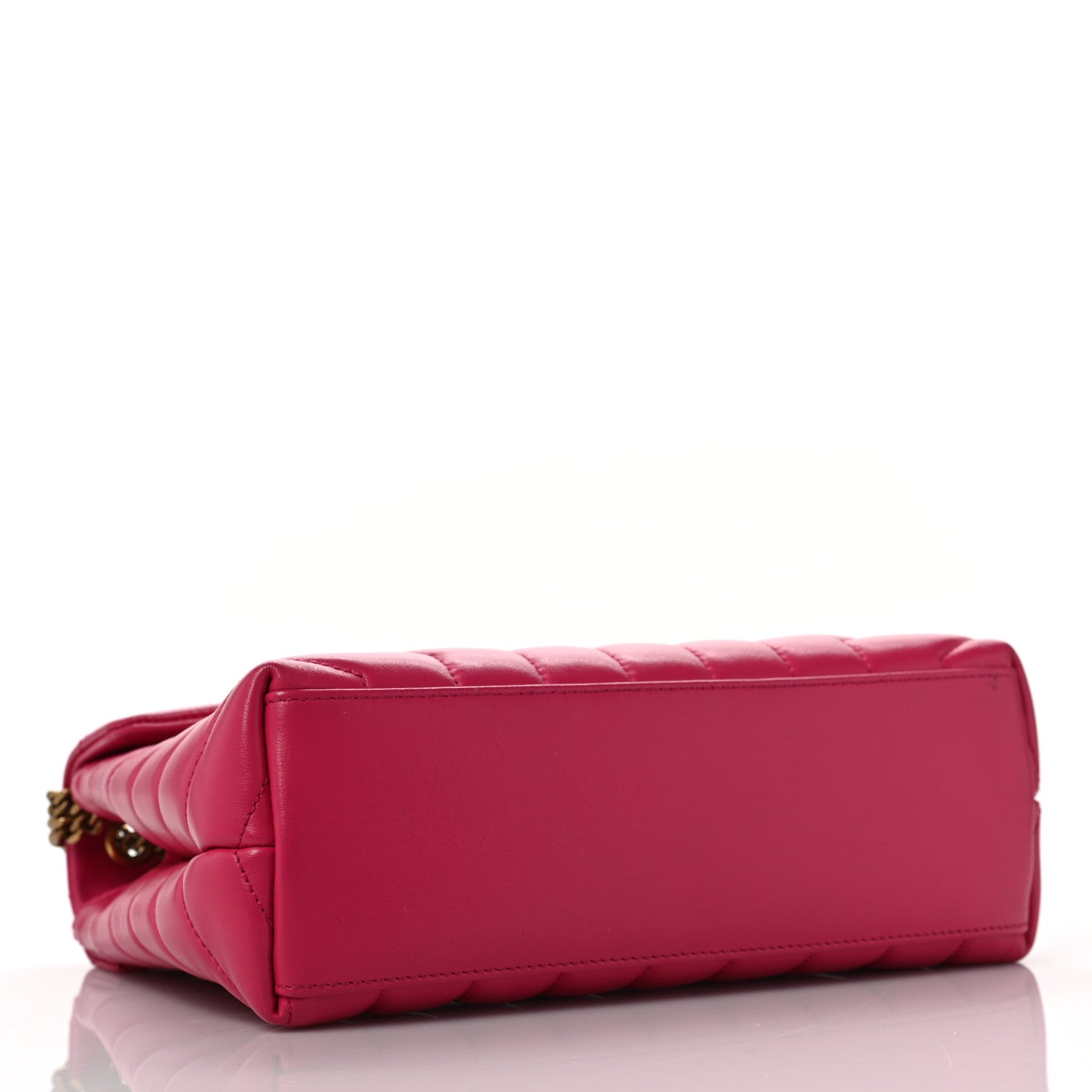 Saint Laurent Calfskin Y Quilted Monogram Small Loulou Chain Satchel Fresh Fuchsia 4 of 8
