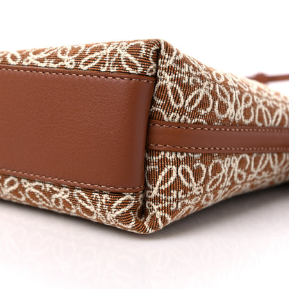 Loewe Jacquard Anagram Calfskin Mini Flamenco Knot Clutch Tan Pecan 8 of 8