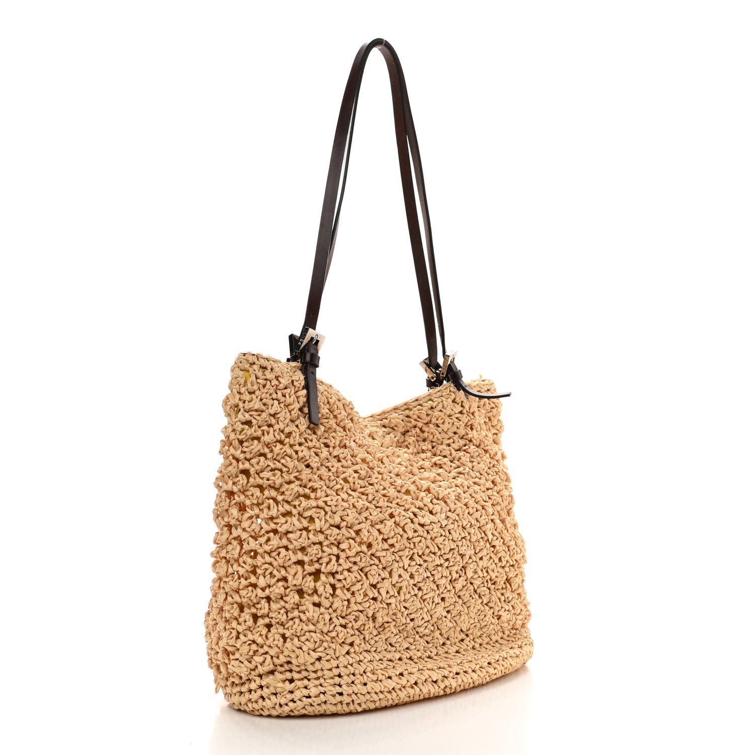 Fendi Raffia Calfskin Tote 3 of 12