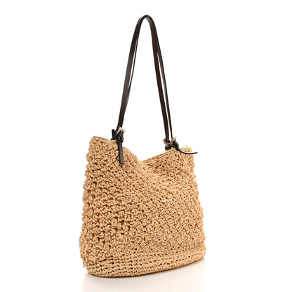 Fendi Raffia Calfskin Tote 3 of 12