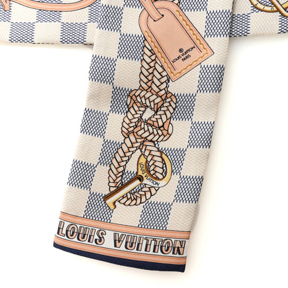 Louis Vuitton Silk Damier Azur Infinity Bandeau Azure Blue 3 of 4