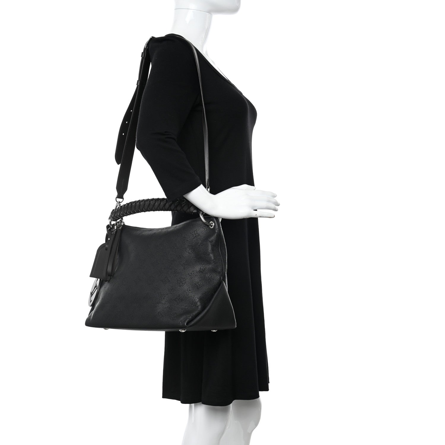 Louis Vuitton Mahina Beaubourg Hobo MM Black 2 of 10