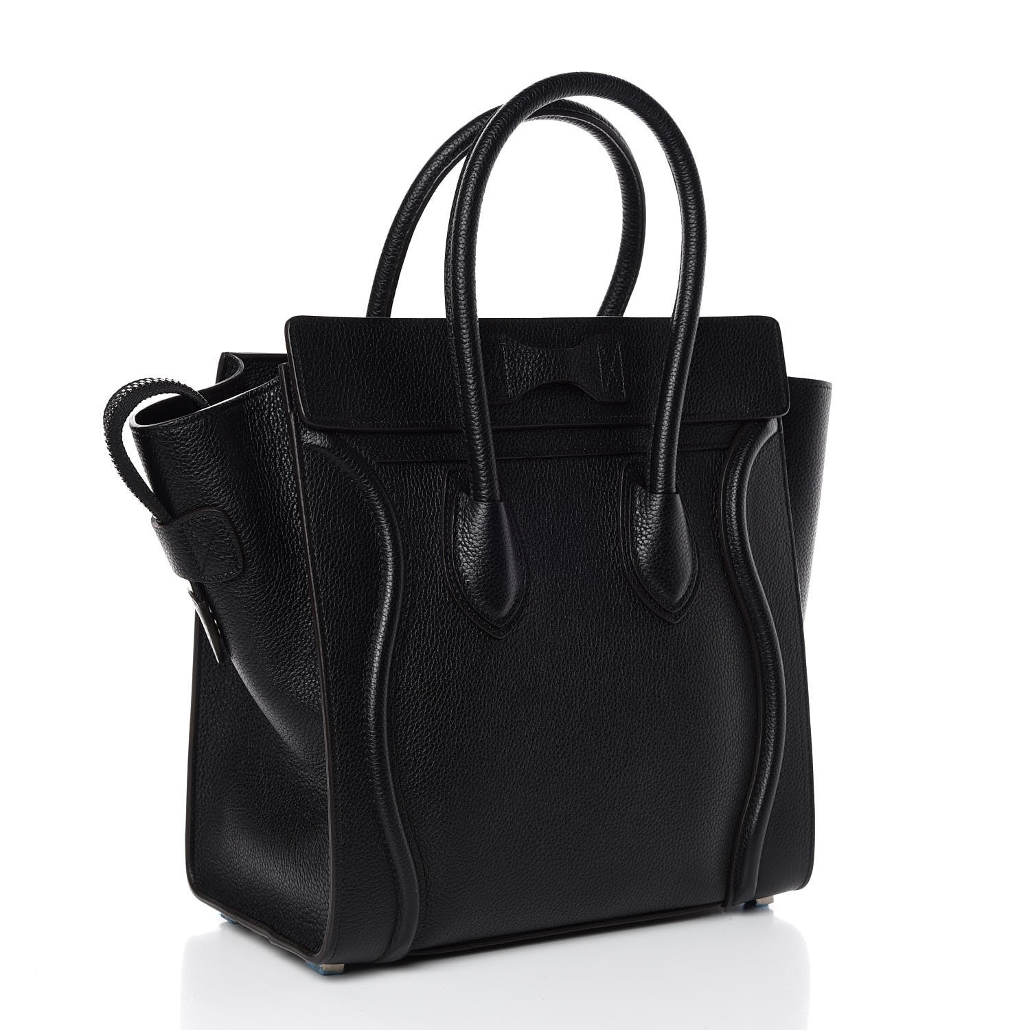 Celine Drummed Calfskin Micro Luggage Black 3 of 8