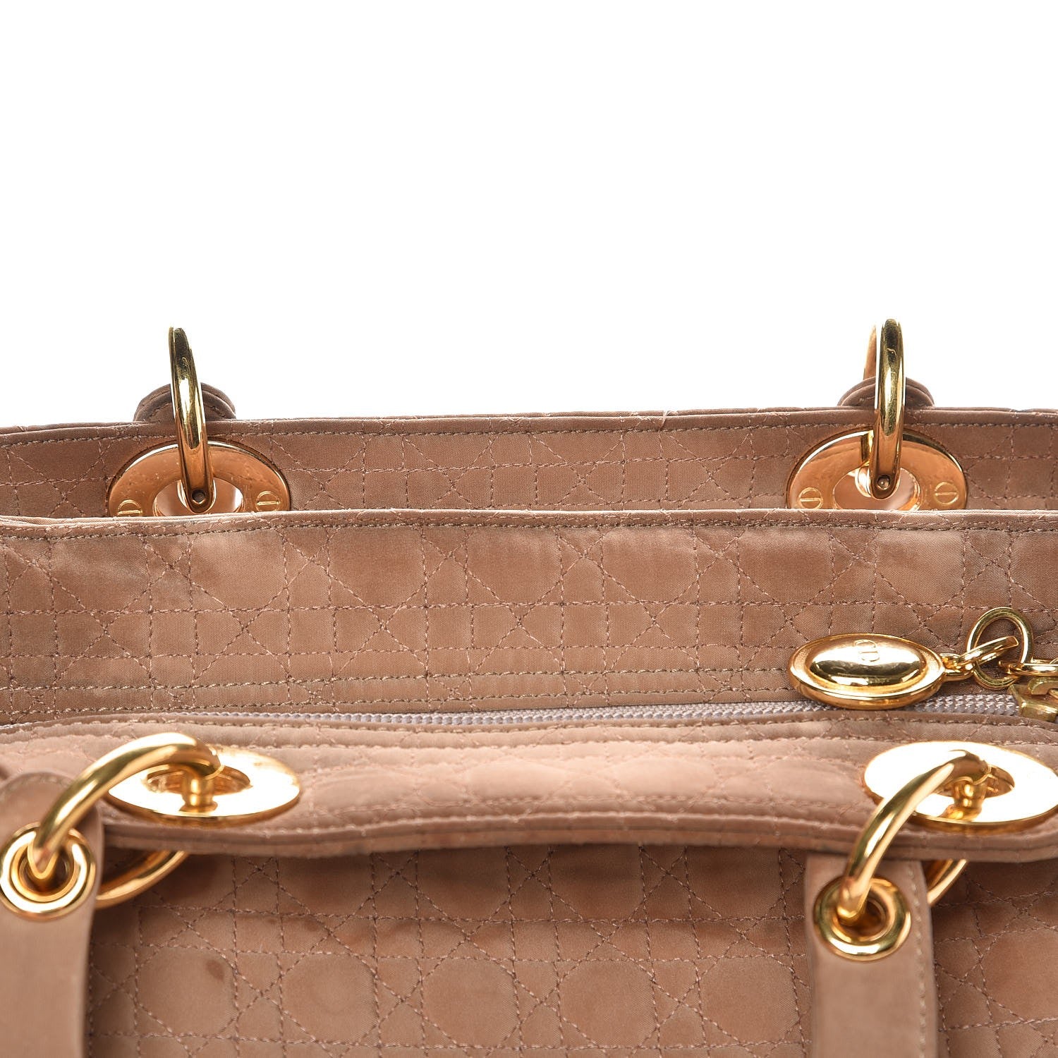 Christian Dior Nylon Cannage Medium Lady Dior Brown 10 of 17