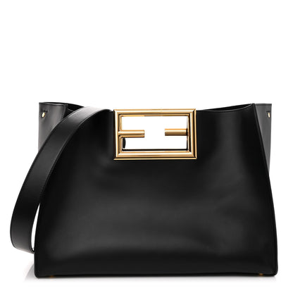 Fendi Vitello King Medium Fendi Way Tote Black 1 of 8