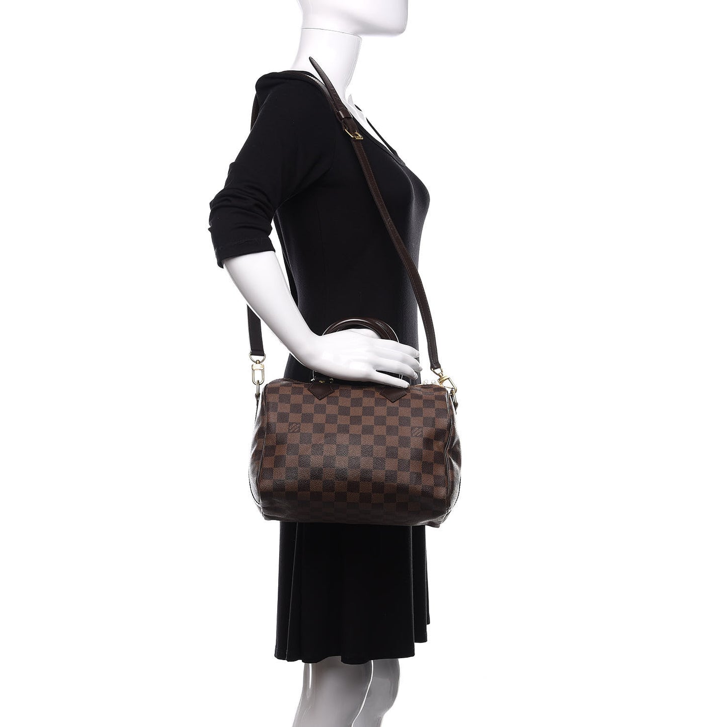 Damier Ebene Speedy Bandouliere 25