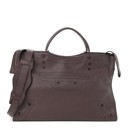 Balenciaga Veau Grana Perforated Blackout Hardware City Rouge Acajou 1 of 10